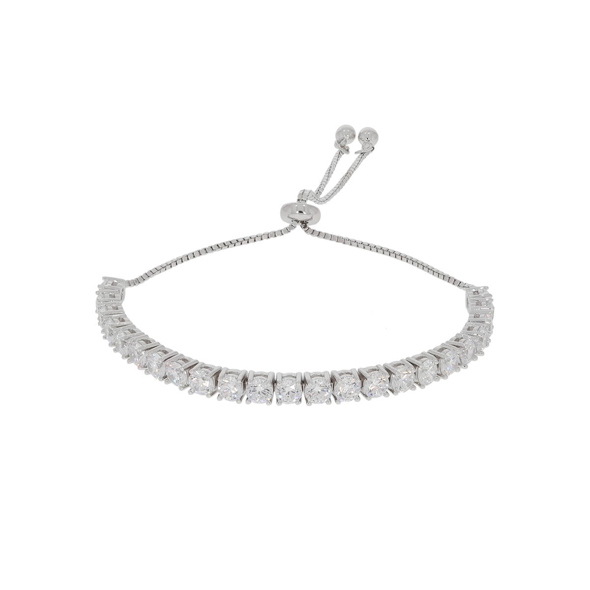 925 Sterling Silver Crystal Cubic Zirconia Tennis Bracelet