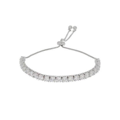 925 Sterling Silver Crystal Cubic Zirconia Tennis Bracelet