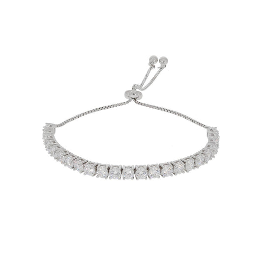 925 Sterling Silver Crystal Cubic Zirconia Tennis Bracelet
