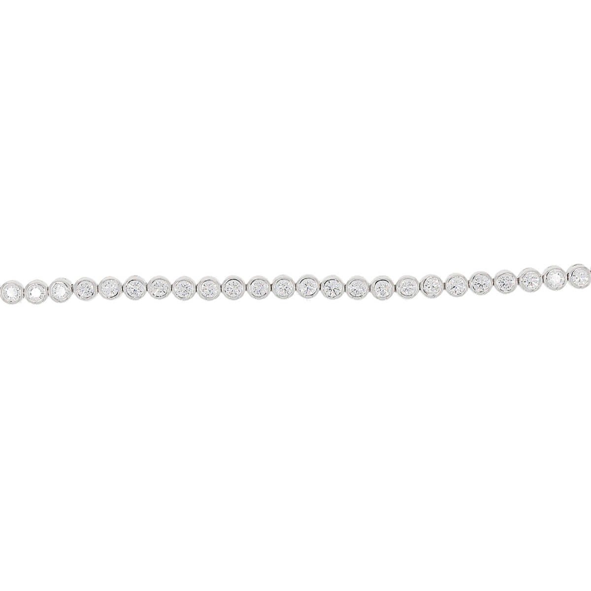 925 Sterling Polished Silver Lovely Bling Tennis Bracelet