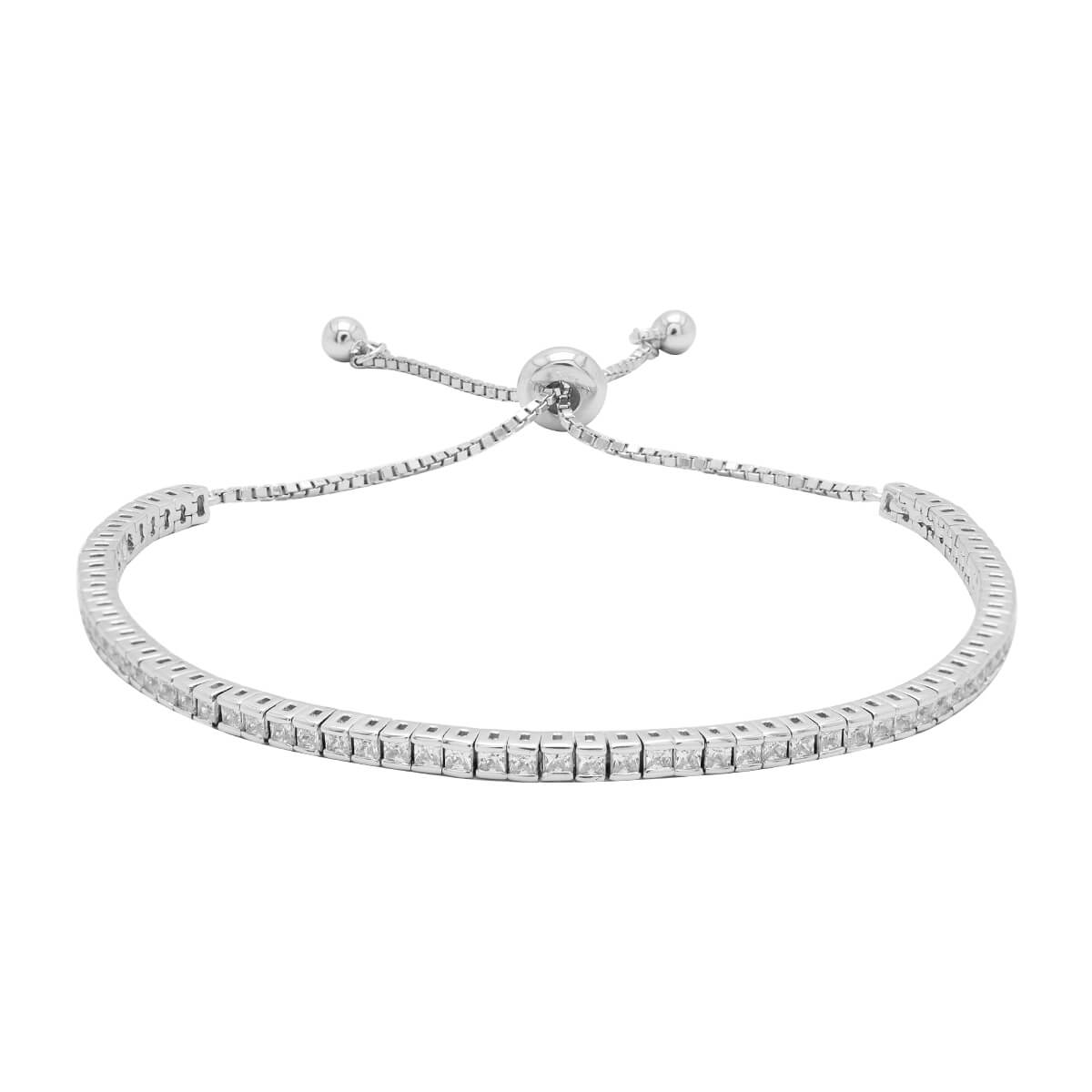925 Sterling Silver American Diamond Classic Silver Tennis Bracelet
