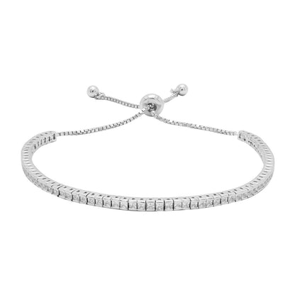 925 Sterling Silver American Diamond Classic Silver Tennis Bracelet