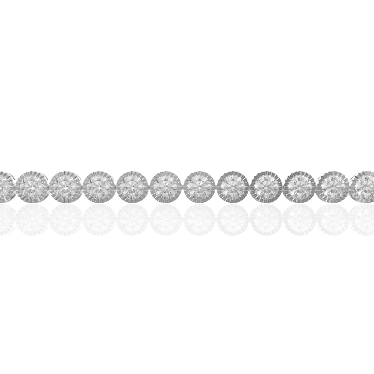 Classic 925 Sterling Silver Round-Cut Tennis Bracelet