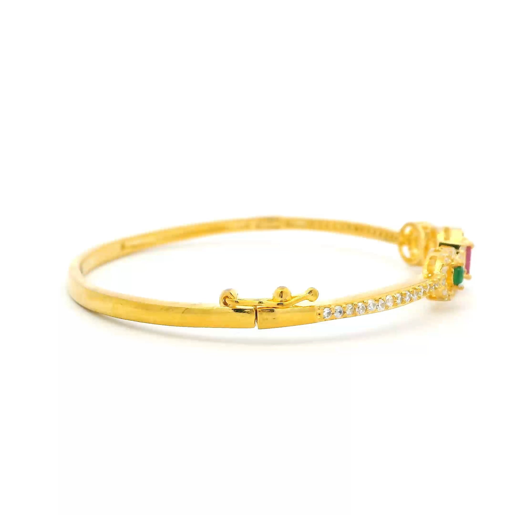 Traditional Stone Gold Plated Bracelet