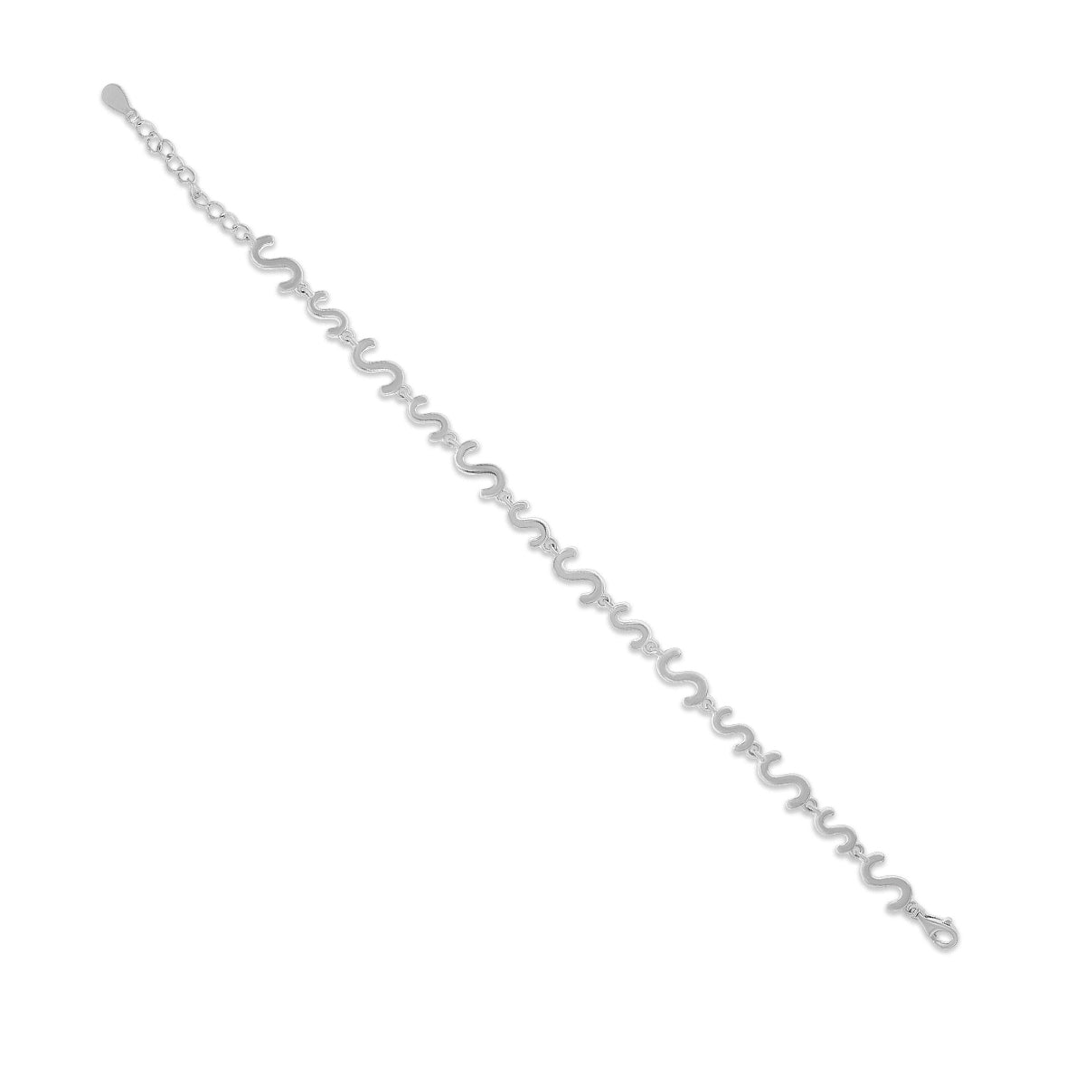 Curvy Link Silver Bracelet
