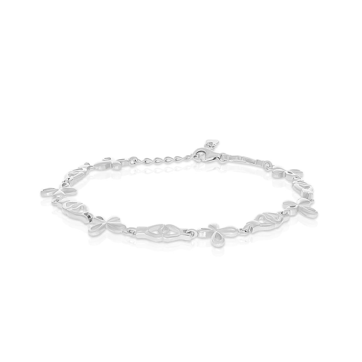 Stylish Floral Link Bracelet