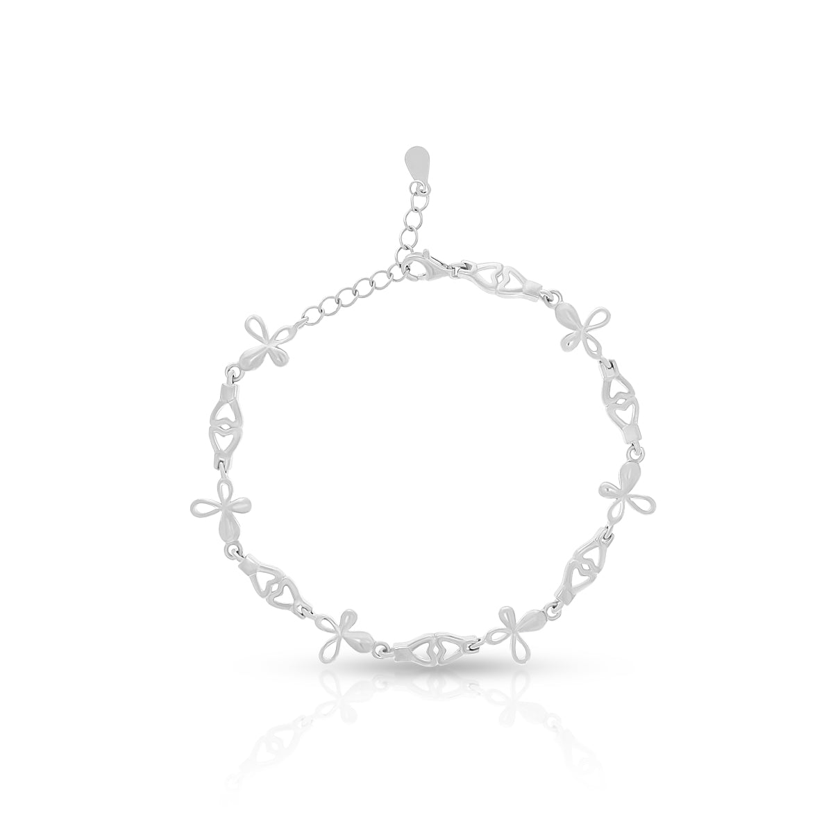 Stylish Floral Link Bracelet