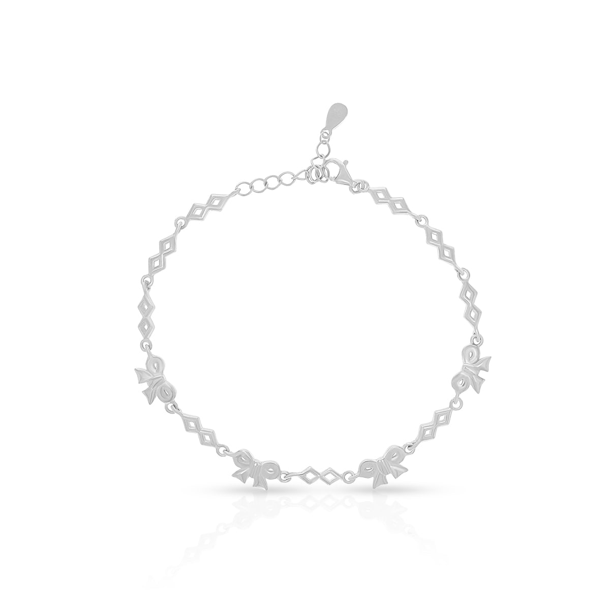 Cute Bow Silver Bracelet