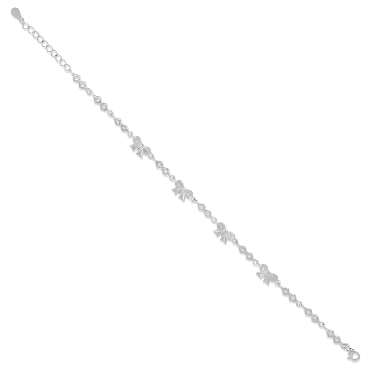 Cute Bow Silver Bracelet
