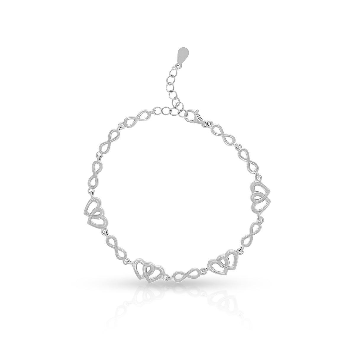 Heart Infinity Link Bracelet