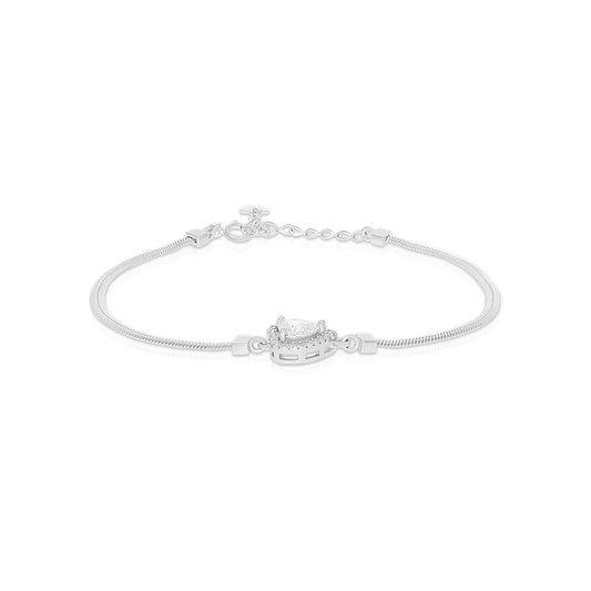 Modern Halo Center Link Bracelet