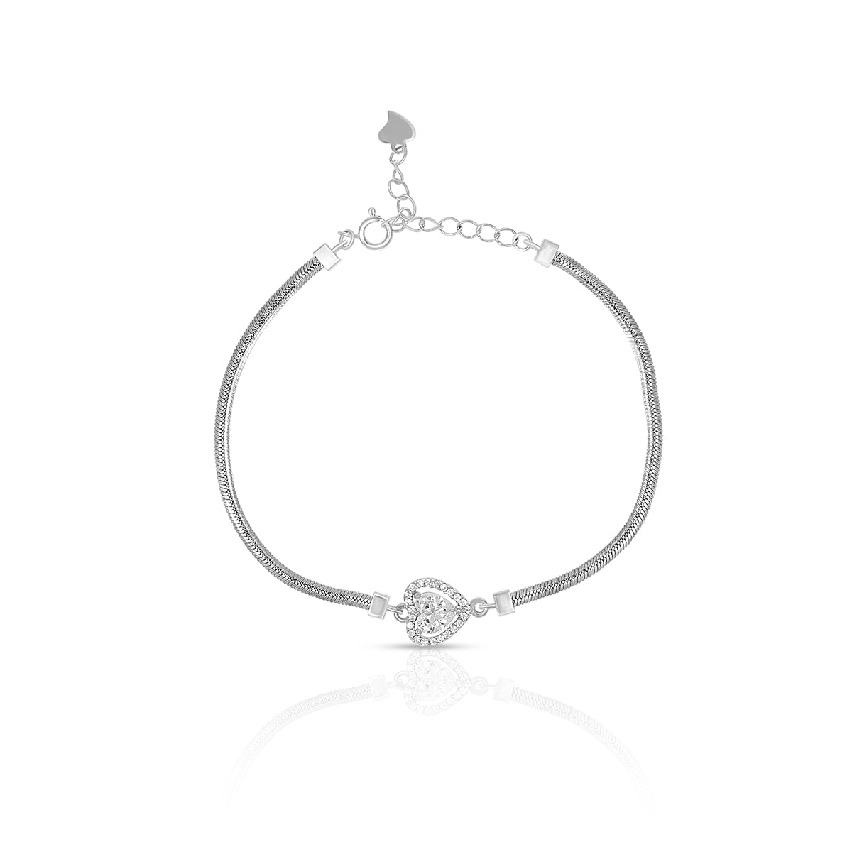 Modern Halo Center Link Bracelet