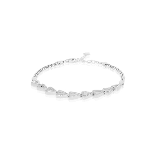 Minimal Triangle Link Fashion Bracelet