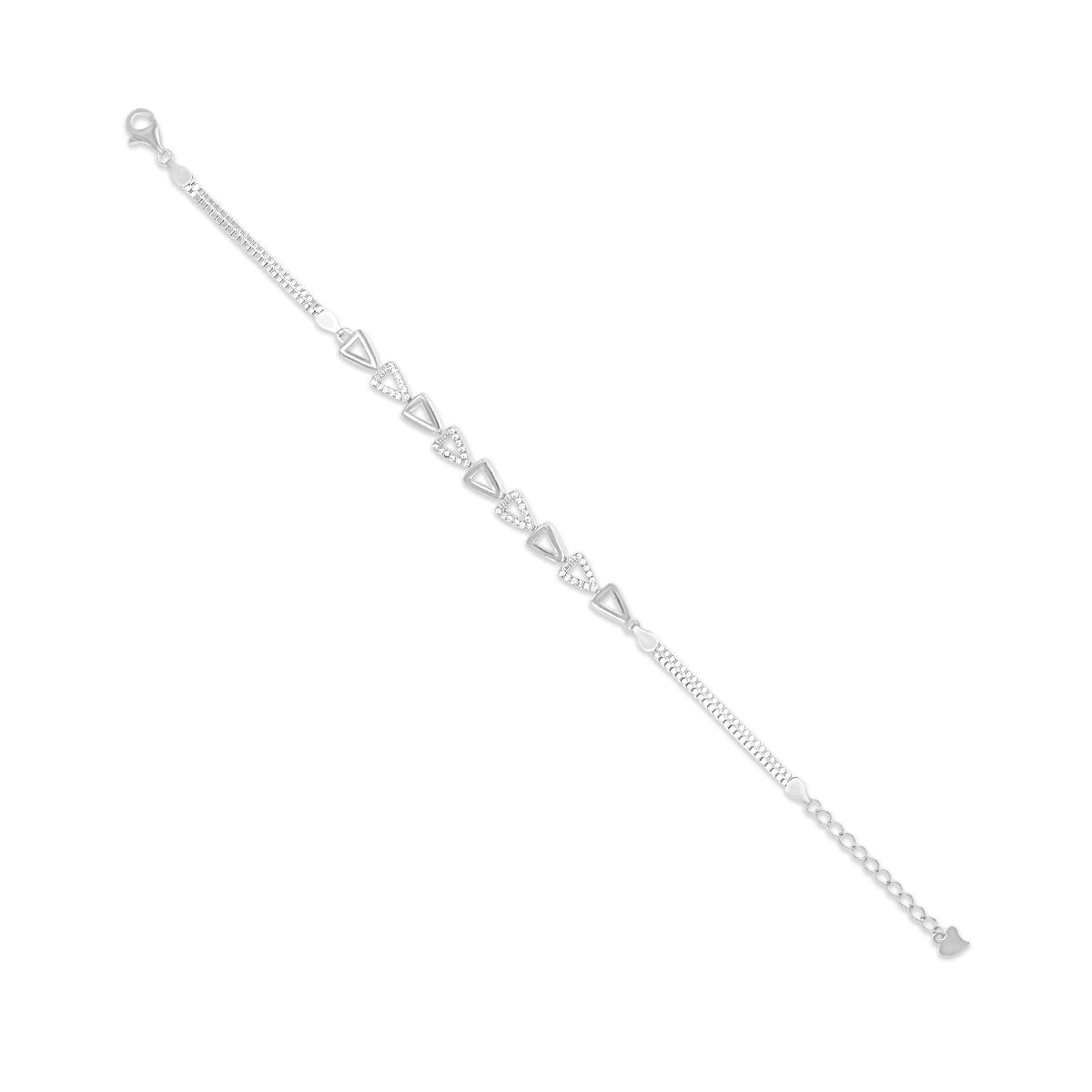 Minimal Triangle Link Fashion Bracelet