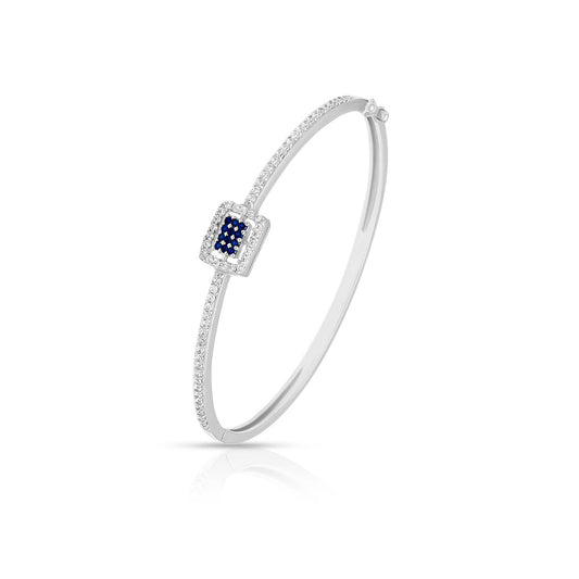 Silver Blue Stone Bracelet