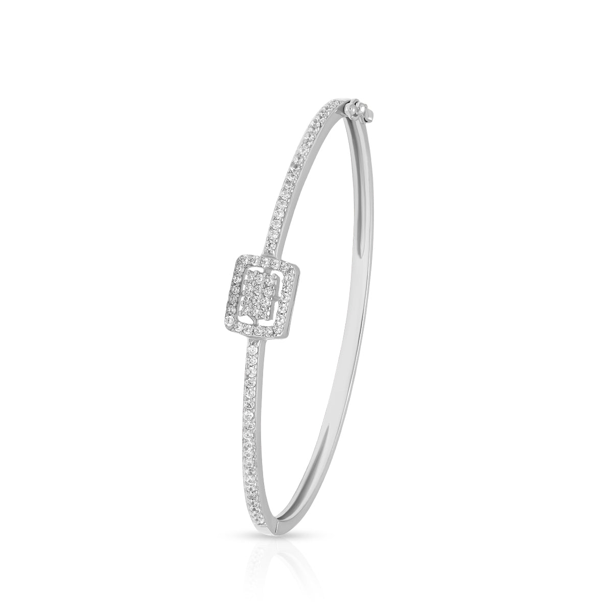 Sparkling Diamond Square Bracelet
