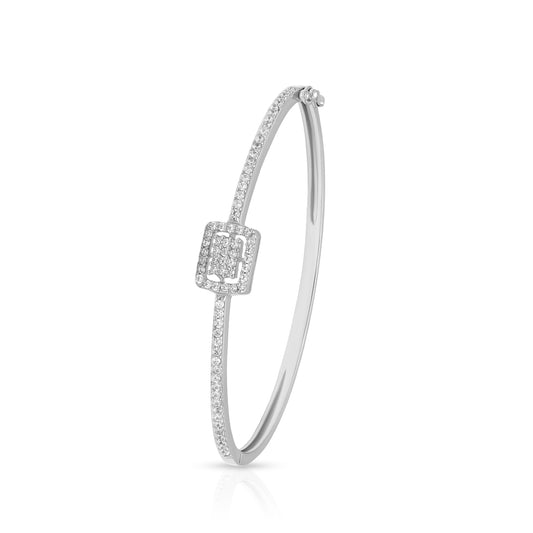 Sparkling Diamond Square Bracelet