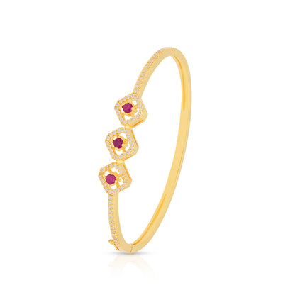 Radiant Trio Stone Gold Plated Bracelet