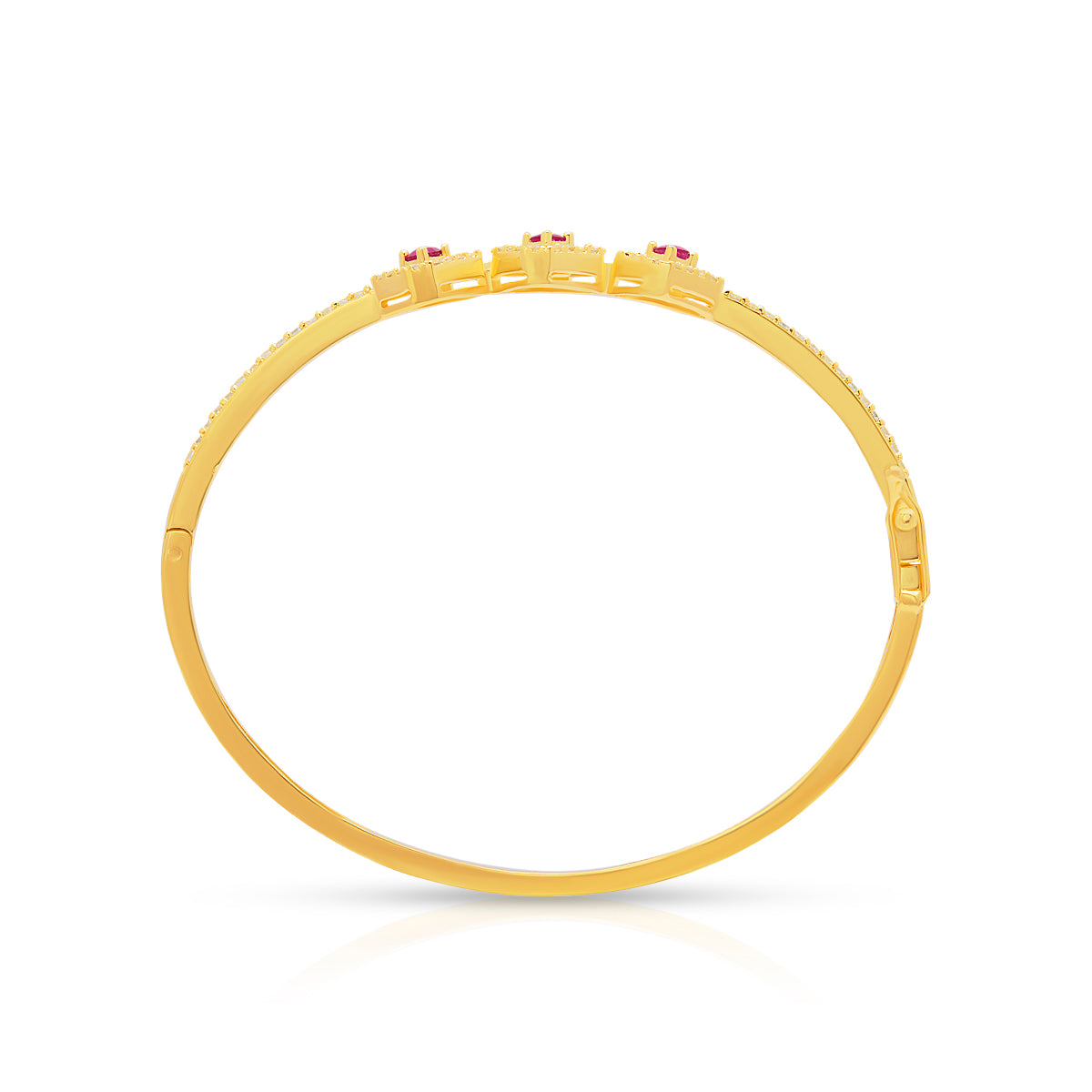 Radiant Trio Stone Gold Plated Bracelet