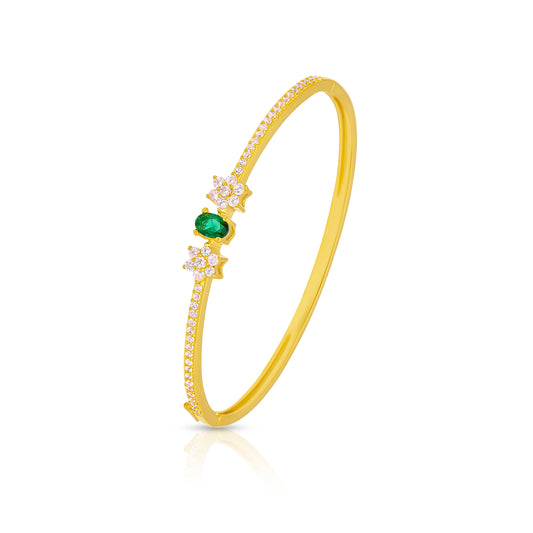 Emerald Glow Gold Plated Bracelet