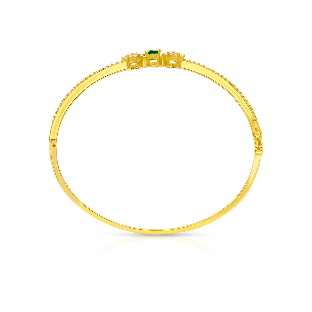 Emerald Glow Gold Plated Bracelet