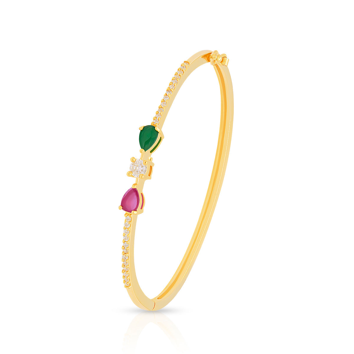 Subtle Shine Dual Gem Gold Plated Bracelet