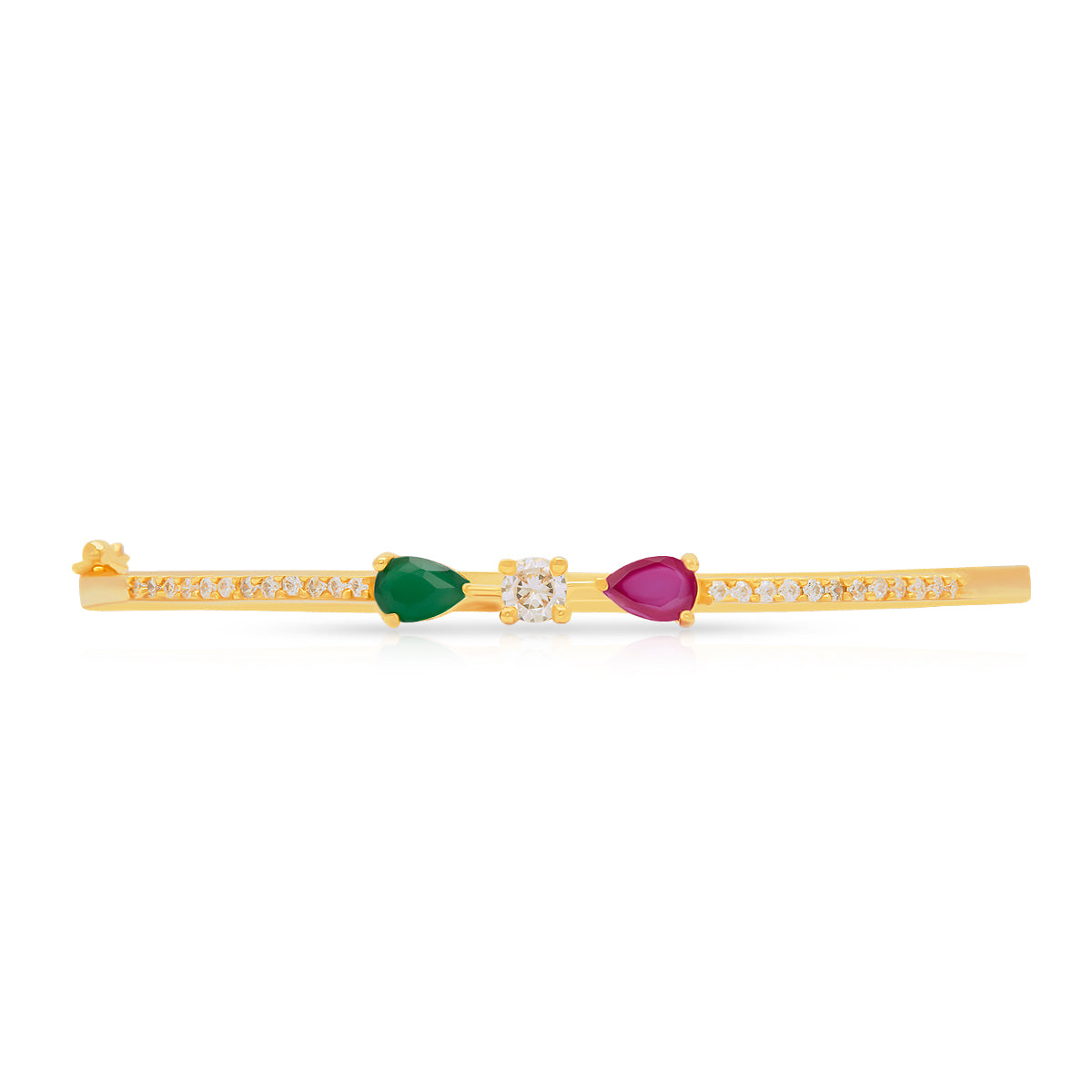 Subtle Shine Dual Gem Gold Plated Bracelet