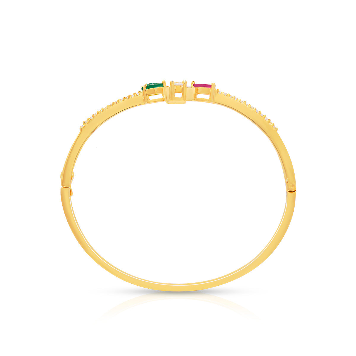 Subtle Shine Dual Gem Gold Plated Bracelet