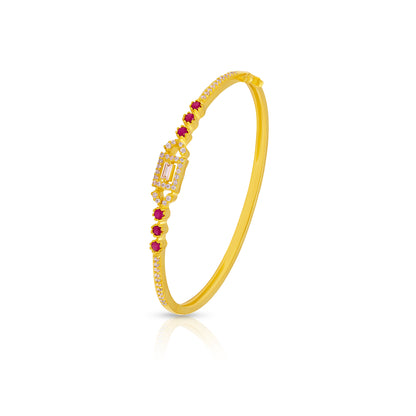 Classic Ruby-Studded Gold Bracelet