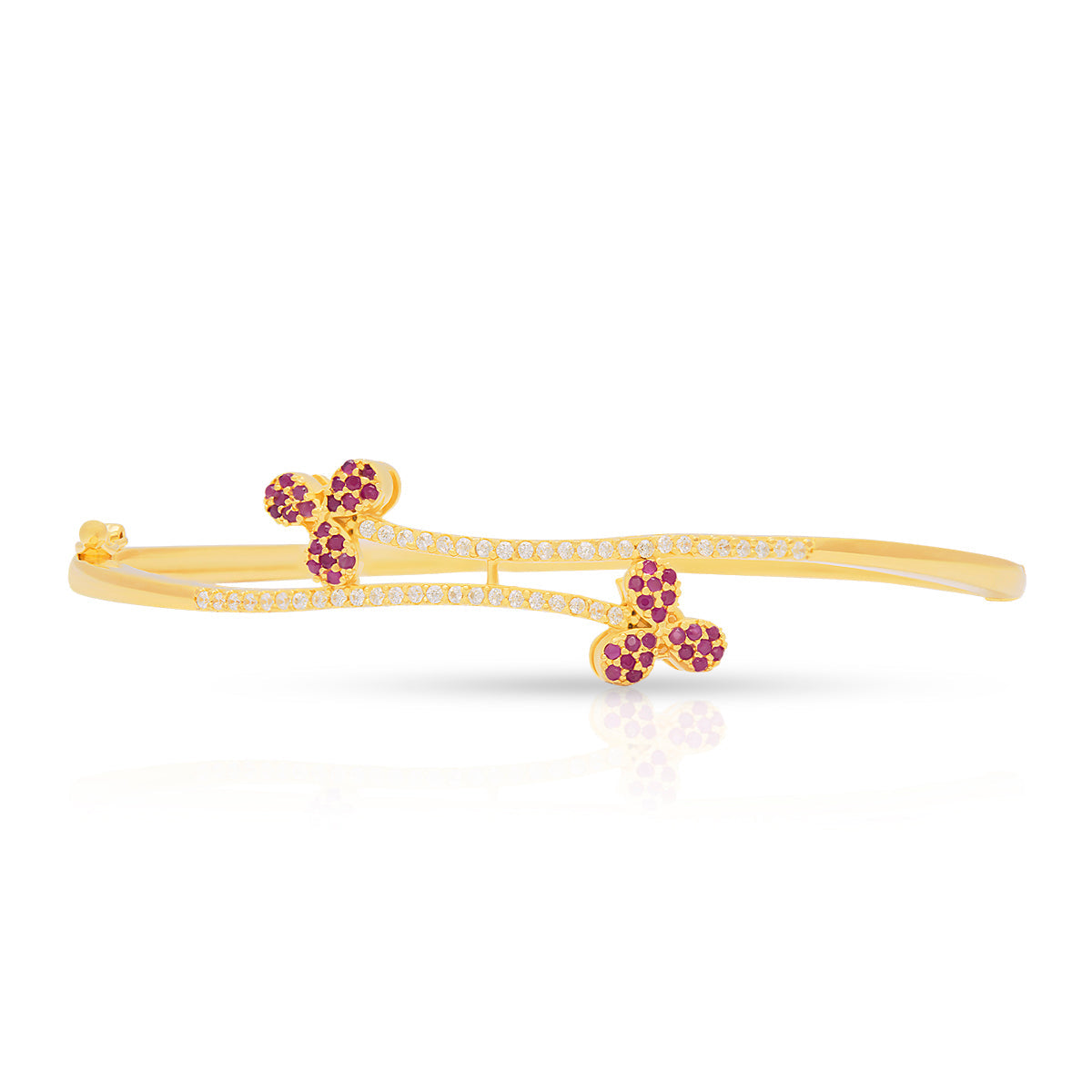 Flower Petal Peti Gold Plated Bracelet