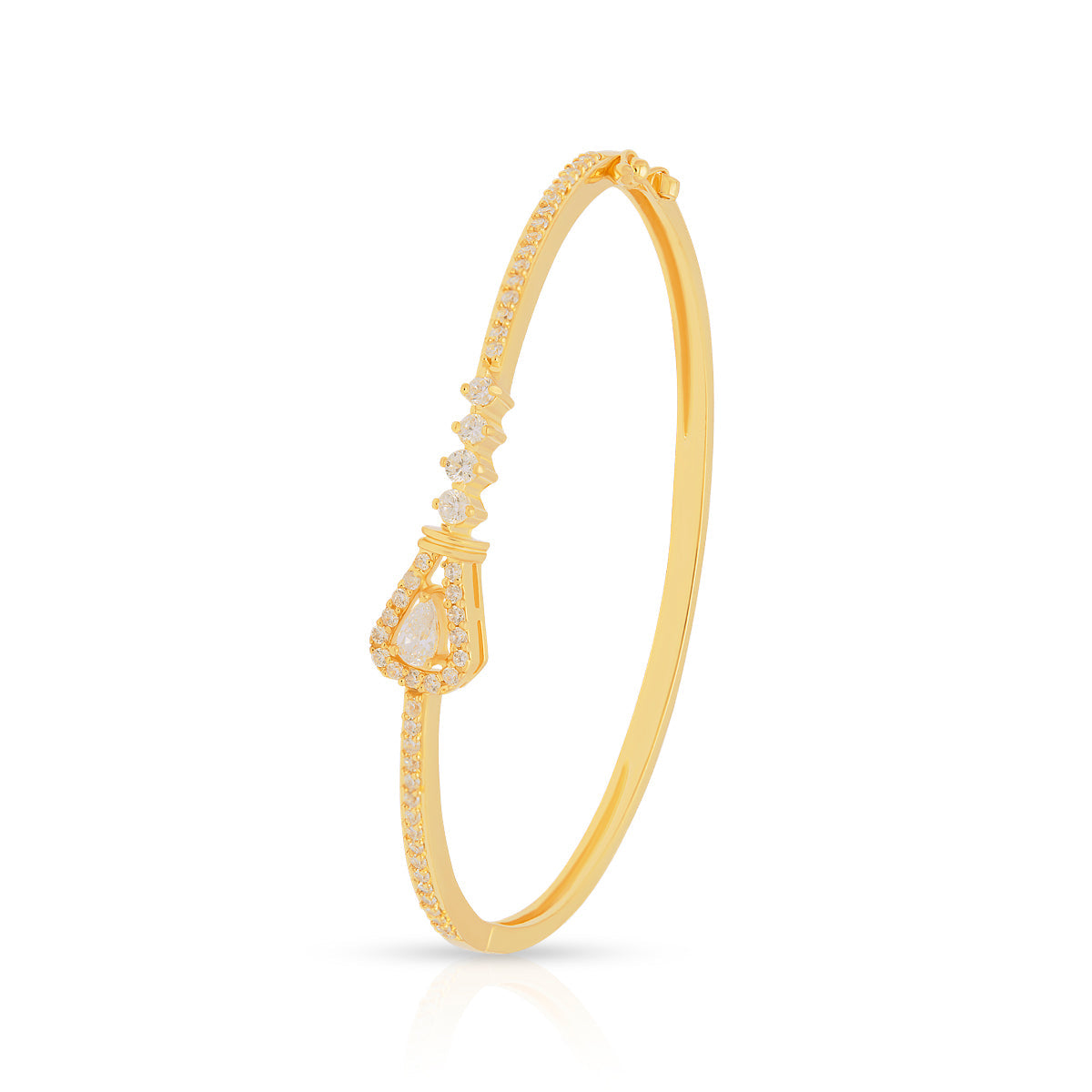 Classic Teardrop Diamond Gold Plated Bracelet