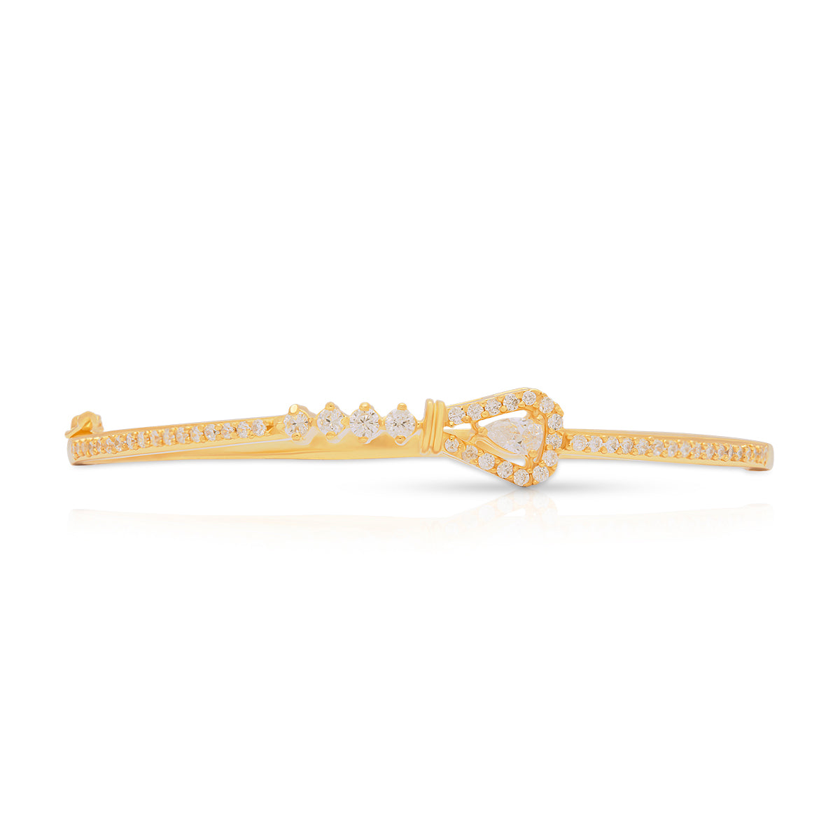 Classic Teardrop Diamond Gold Plated Bracelet