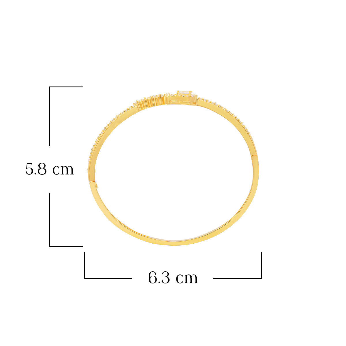 Classic Teardrop Diamond Gold Plated Bracelet