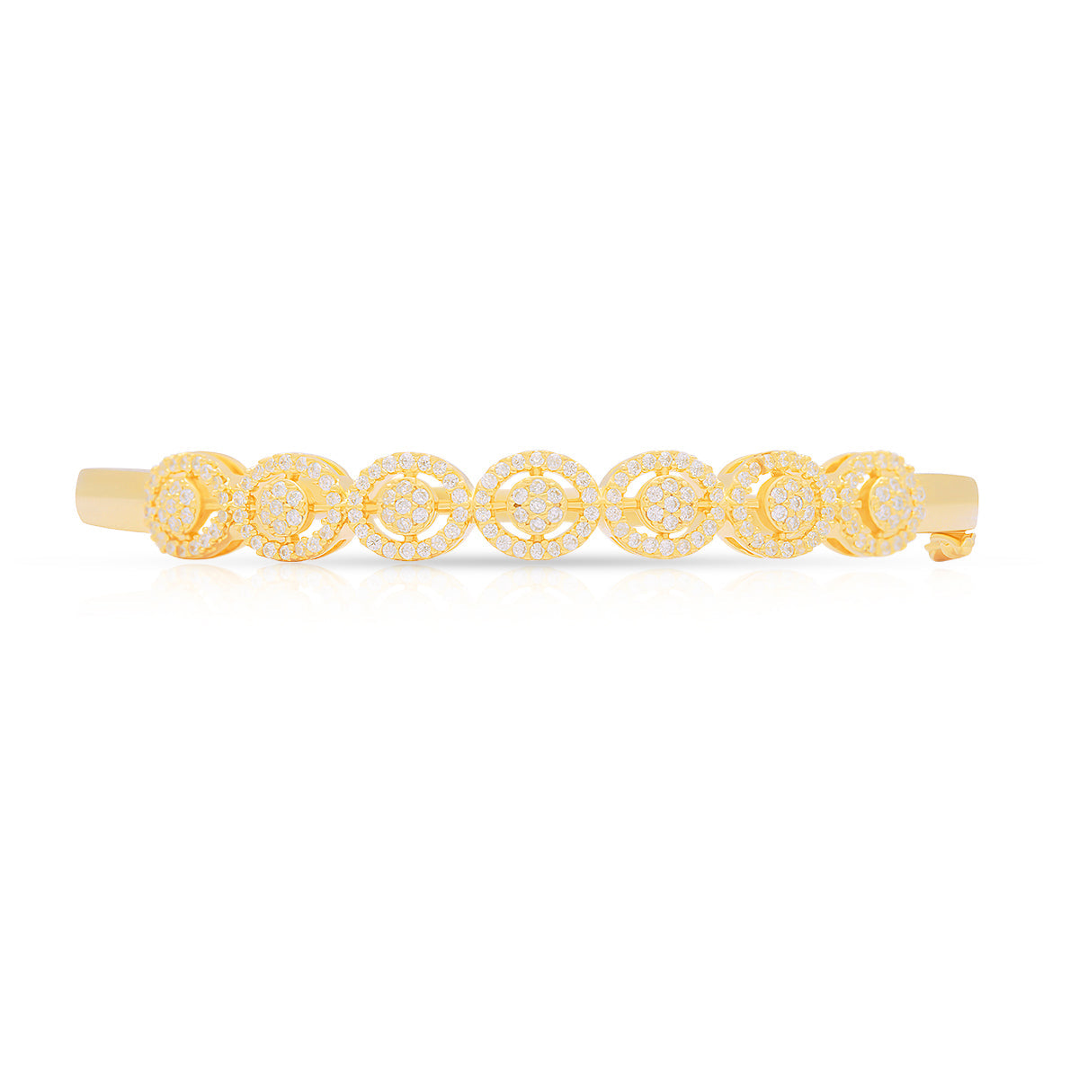 Round Cluster Gold Bracelet