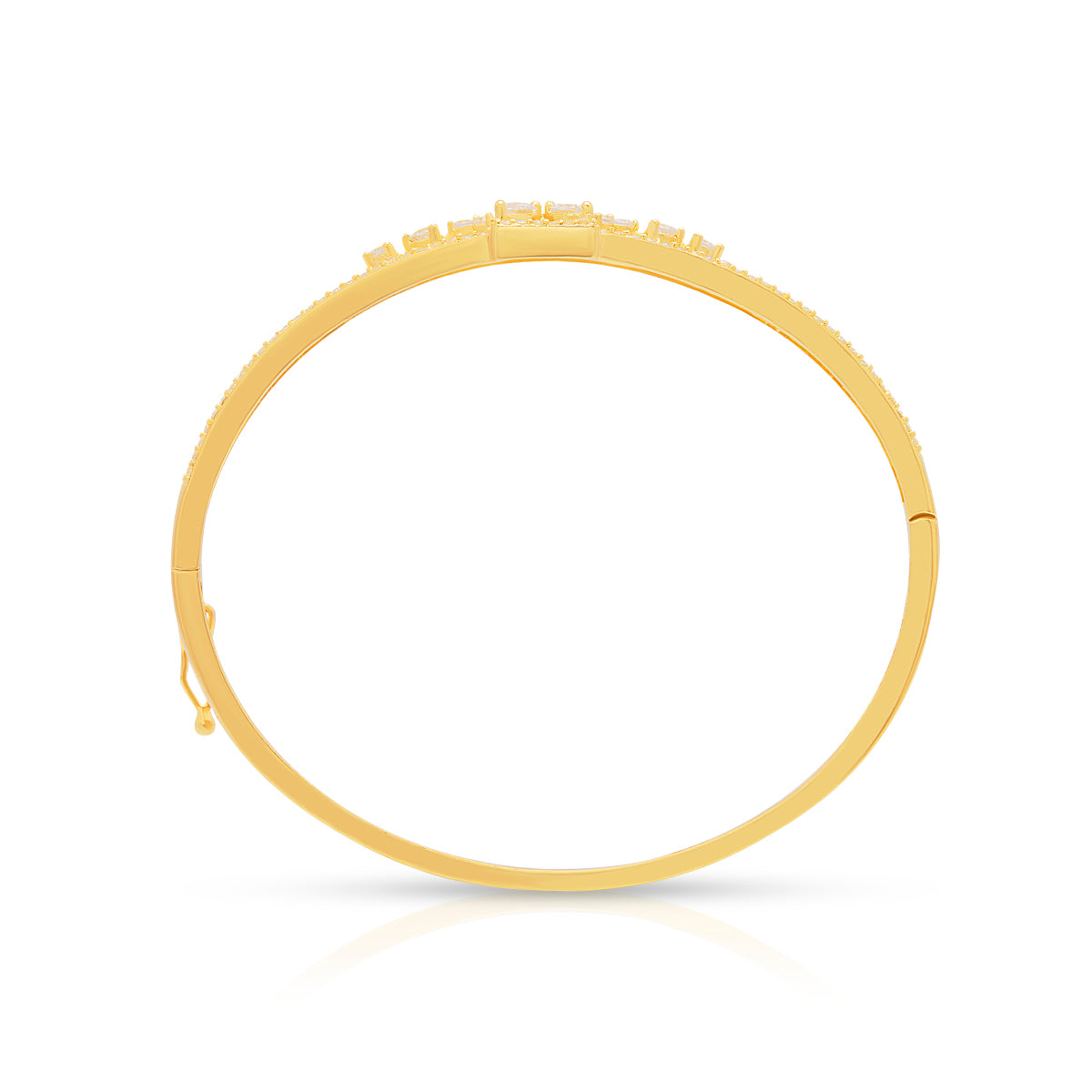 Sparkling Diamond-Studded Gold Plated Bracelet