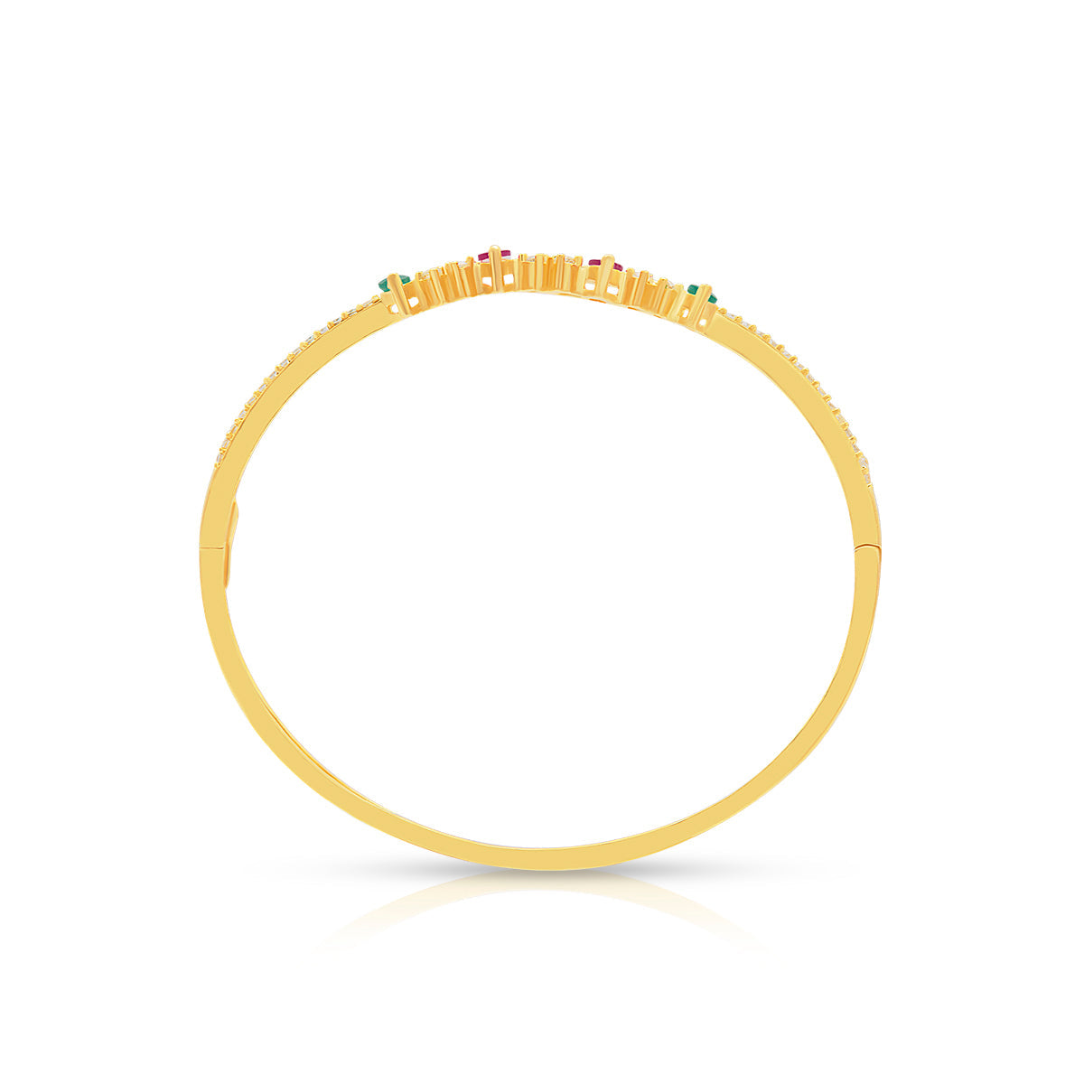 Radiant Dual Tone Gemstone Gold Plated Bracelet