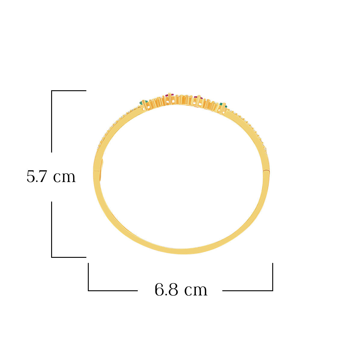 Radiant Dual Tone Gemstone Gold Plated Bracelet