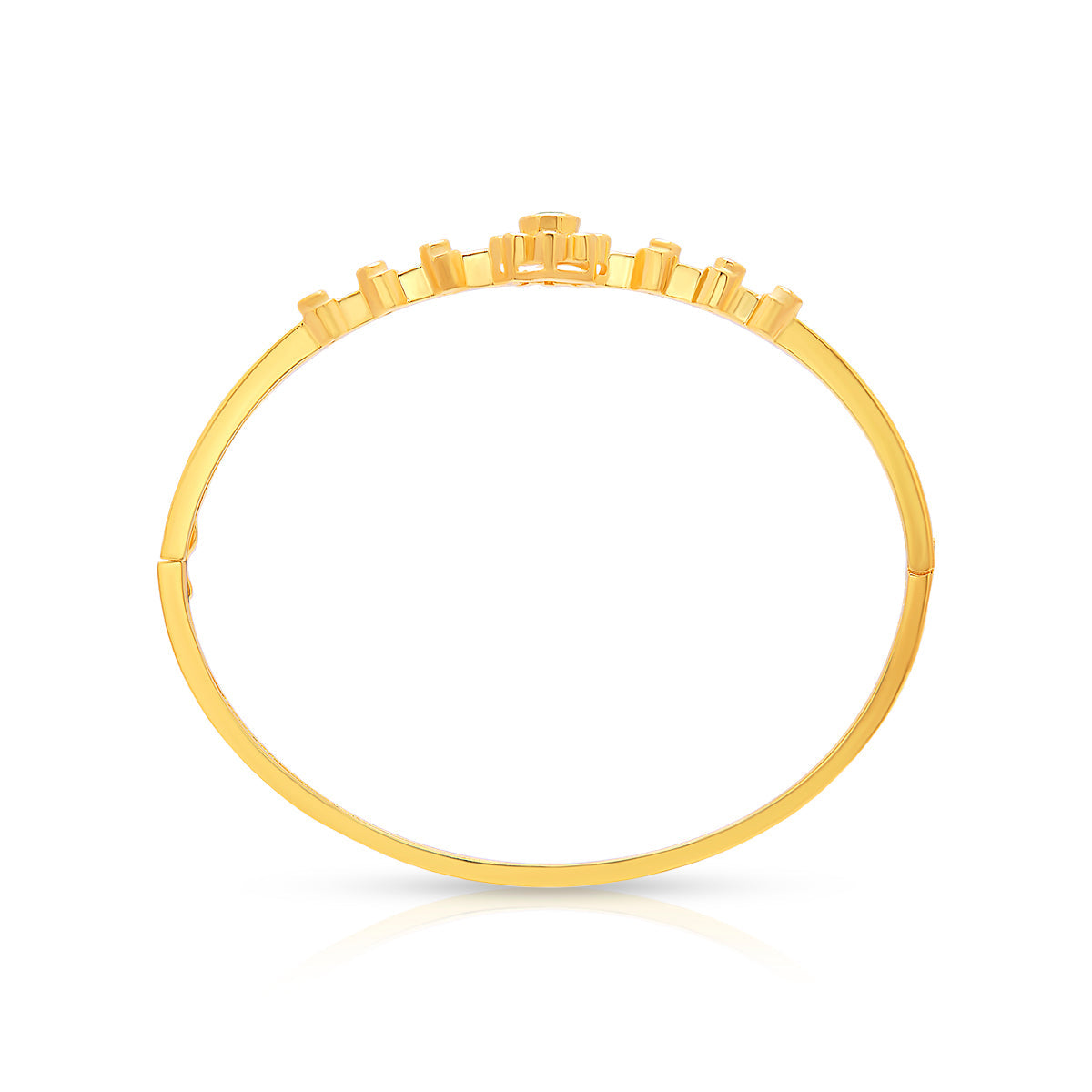 Dazzling Emerald Floral Gold Plated Bracelet