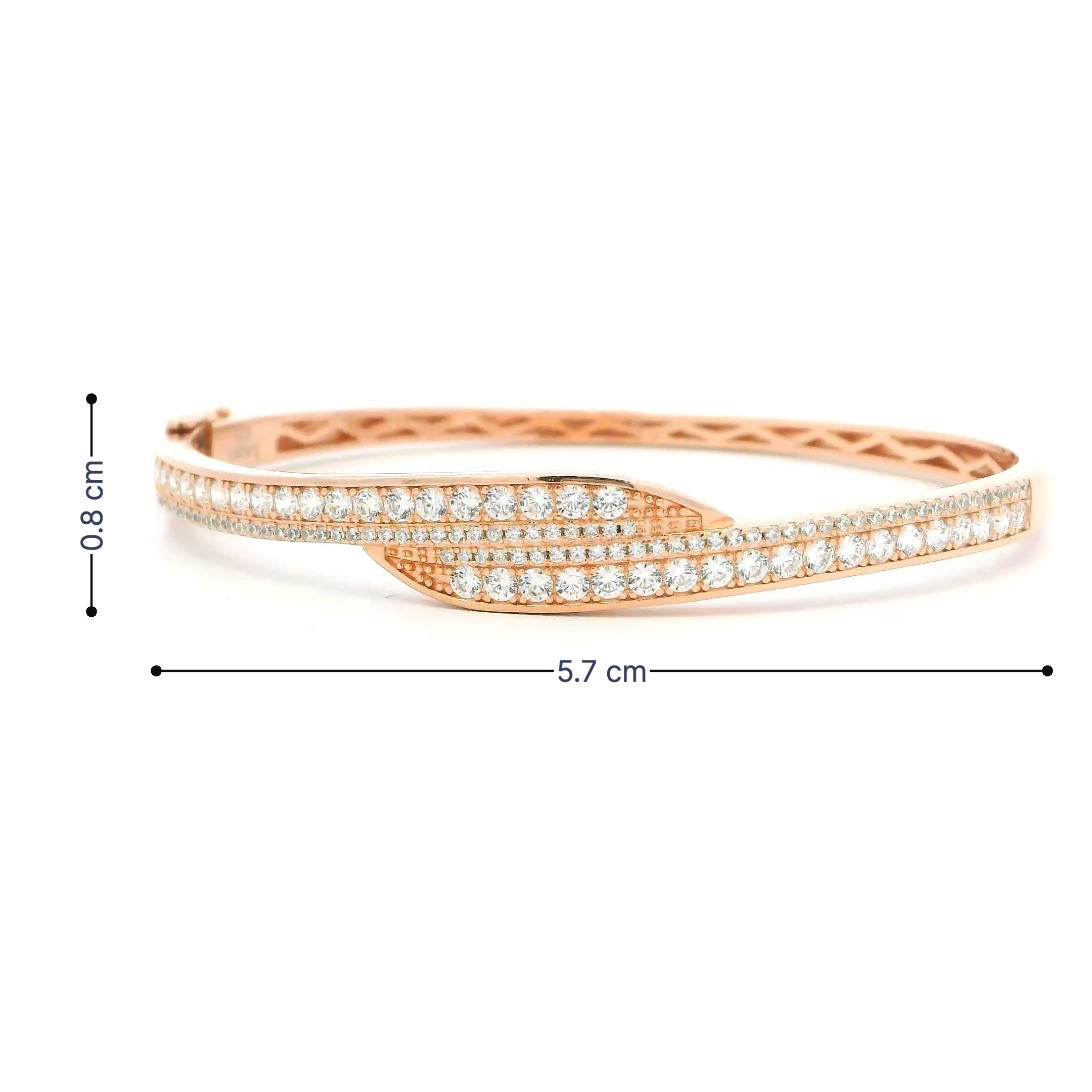 Luxury Crystal Studded Rose Bracelet