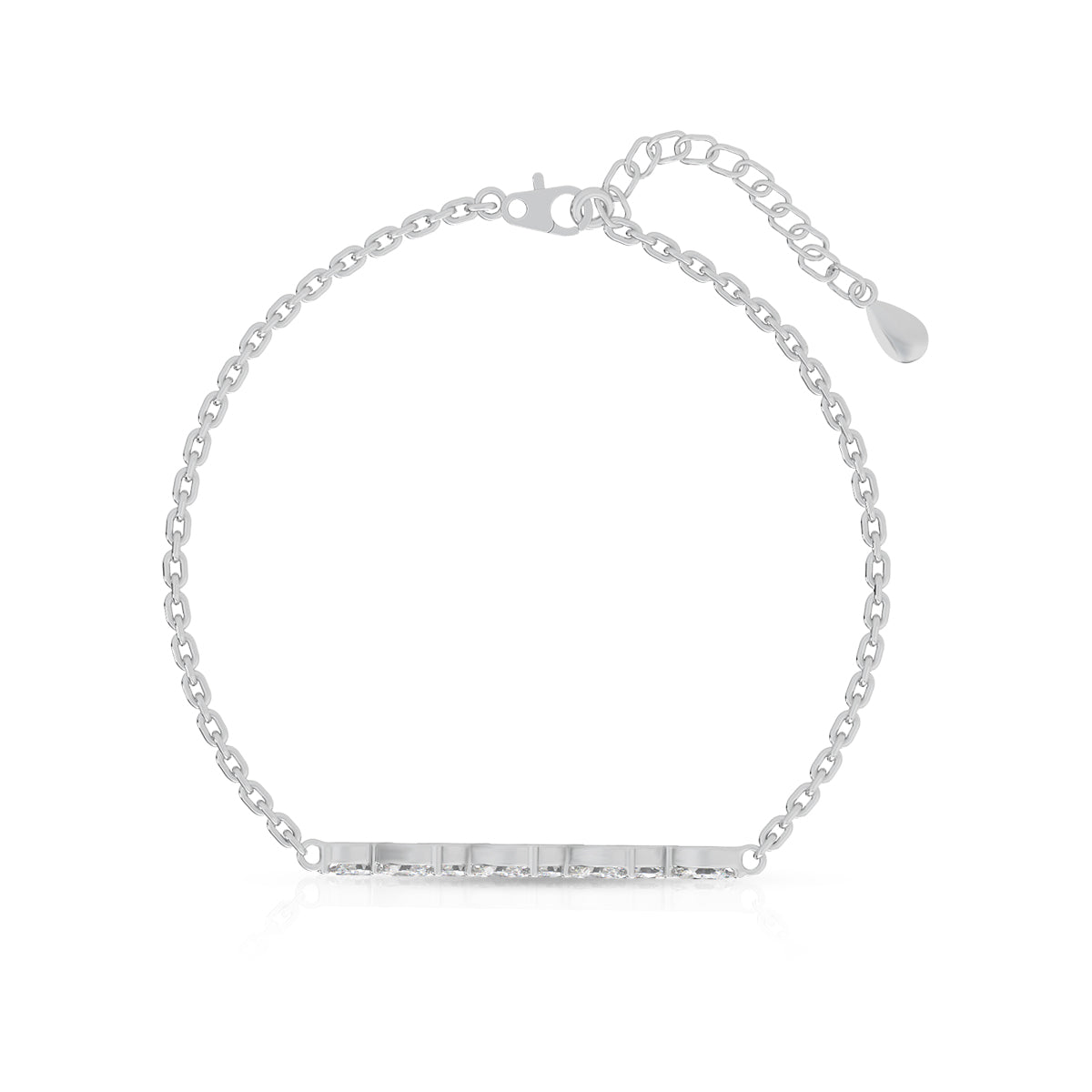 Leafy Silver Glow Bracelet