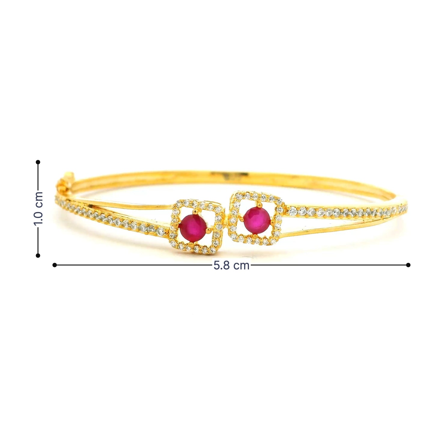 Floral Inspired Ruby Bracelet
