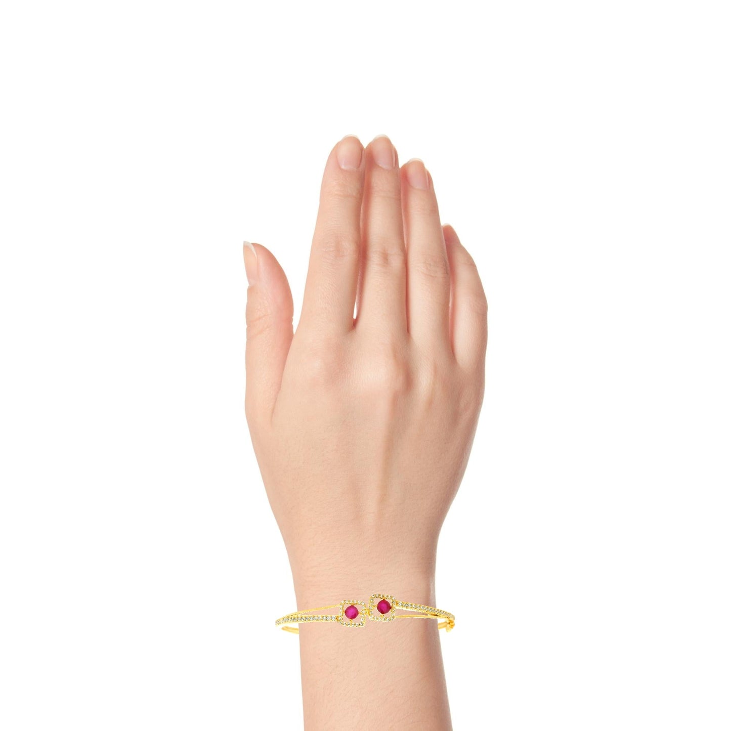 Floral Inspired Ruby Bracelet