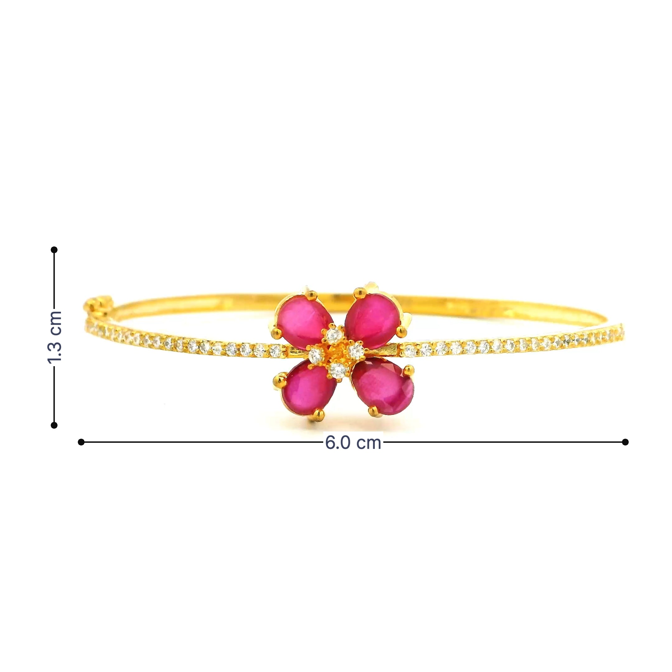 Trendy Floral Stone Bracelet