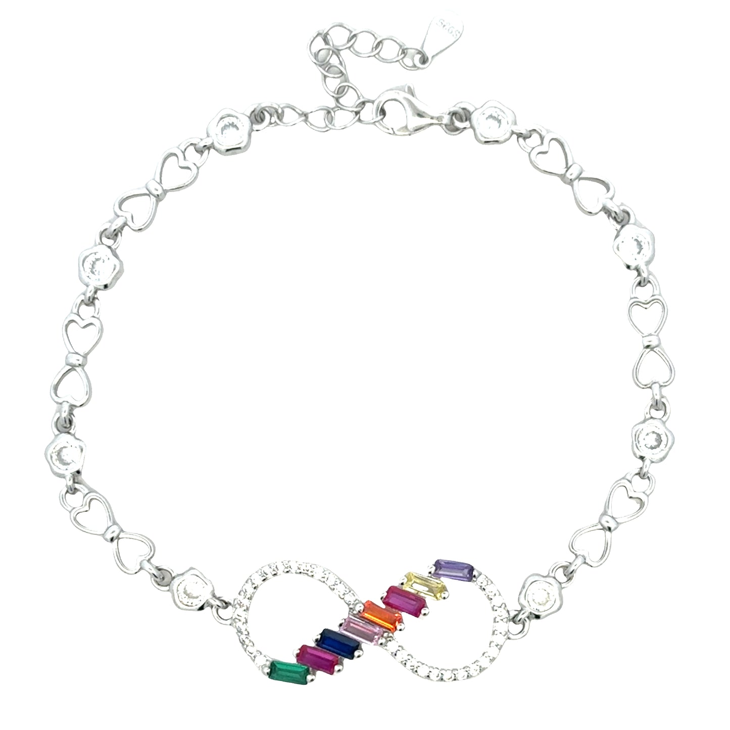 Infinity Rainbow Crystal Bracelet