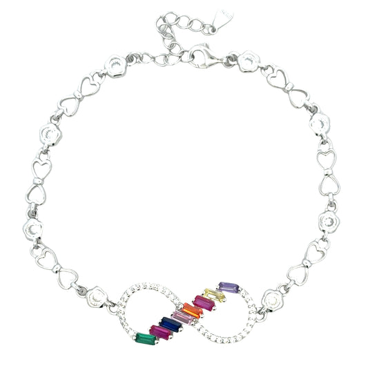 Infinity Rainbow Crystal Bracelet