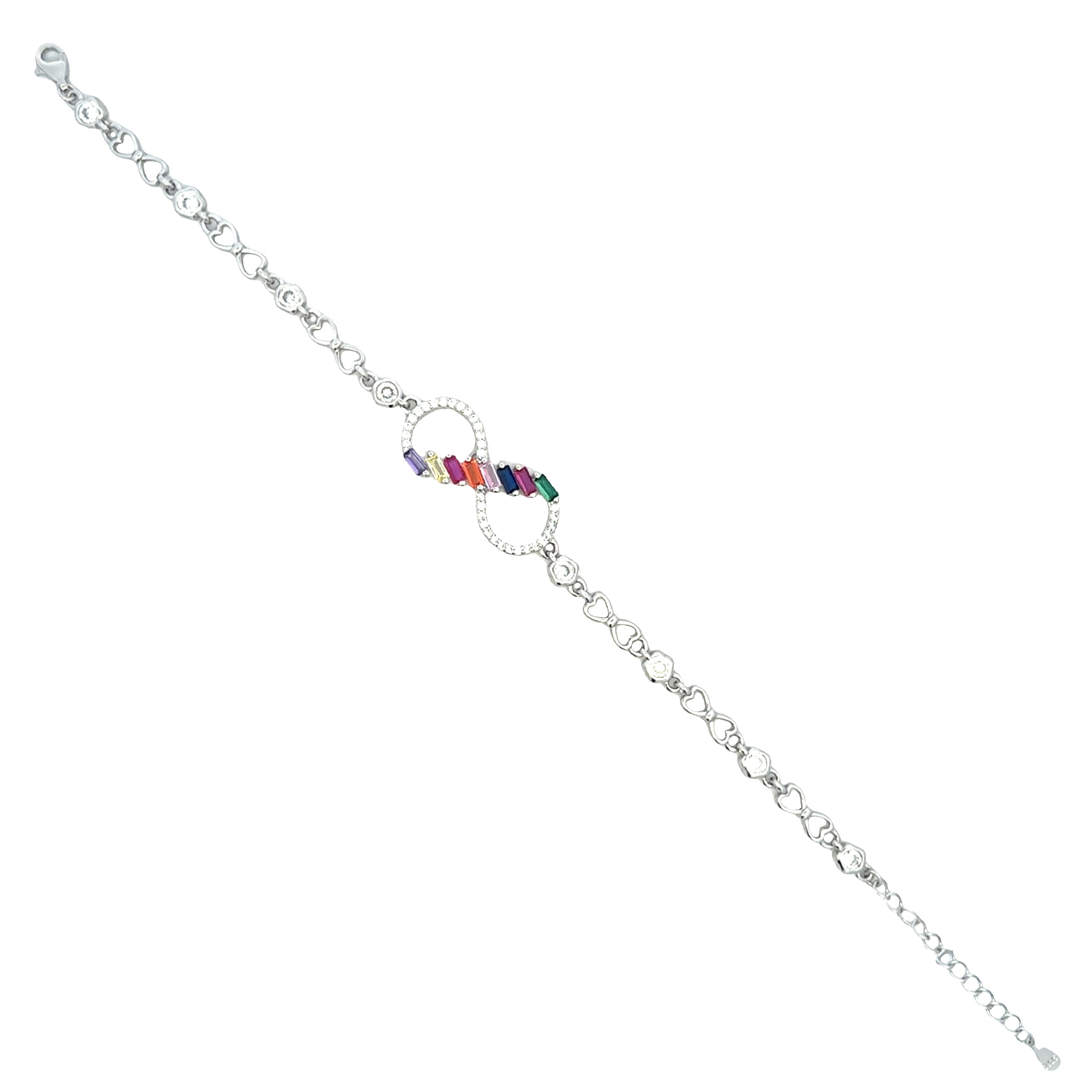 Infinity Rainbow Crystal Bracelet