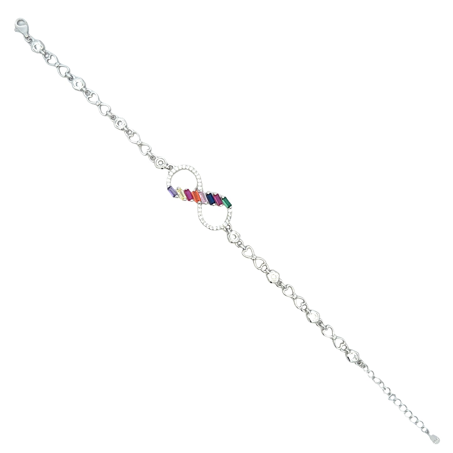 Infinity Rainbow Crystal Bracelet