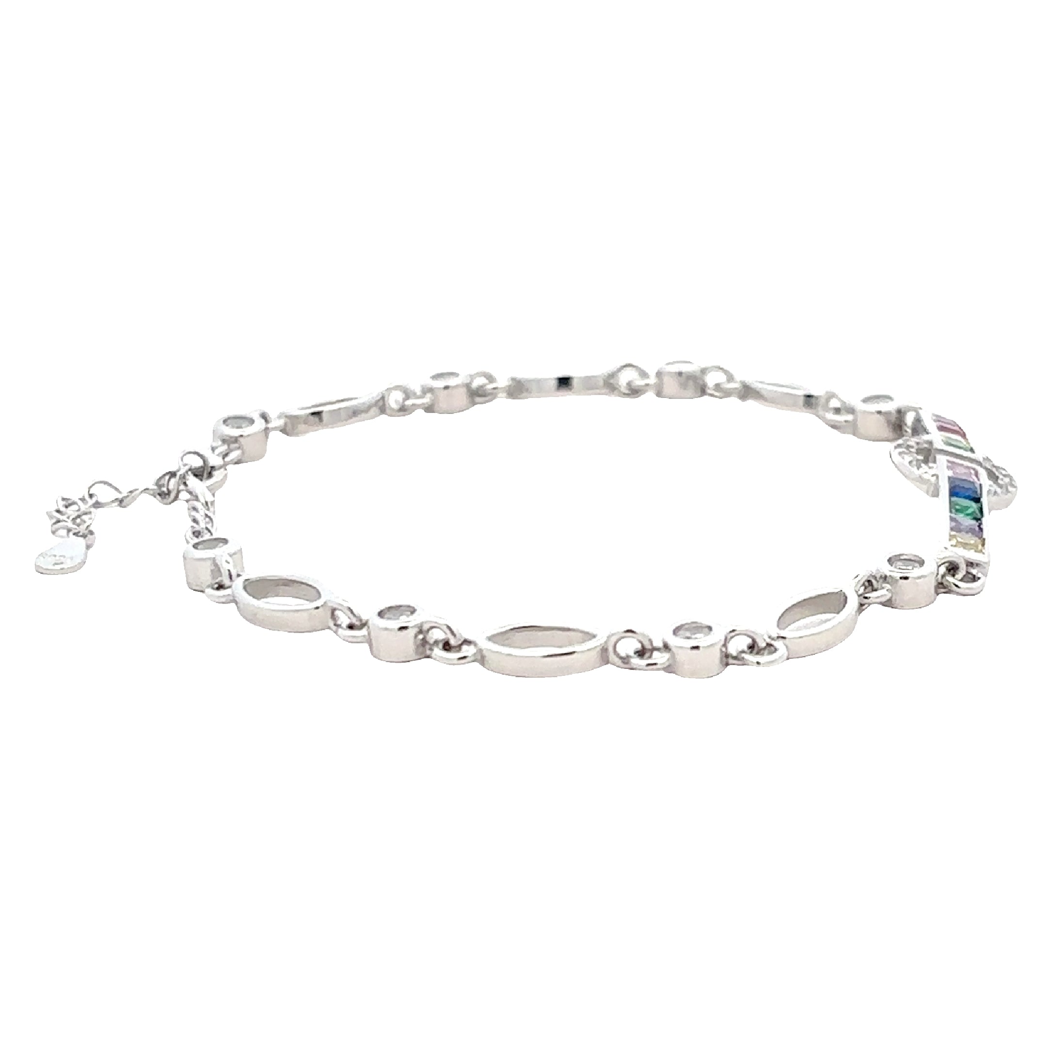 Multicolor Stone Link Bracelet