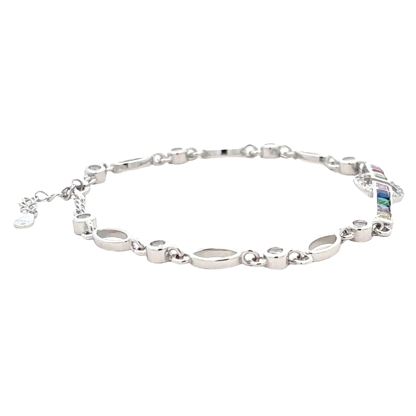 Multicolor Stone Link Bracelet