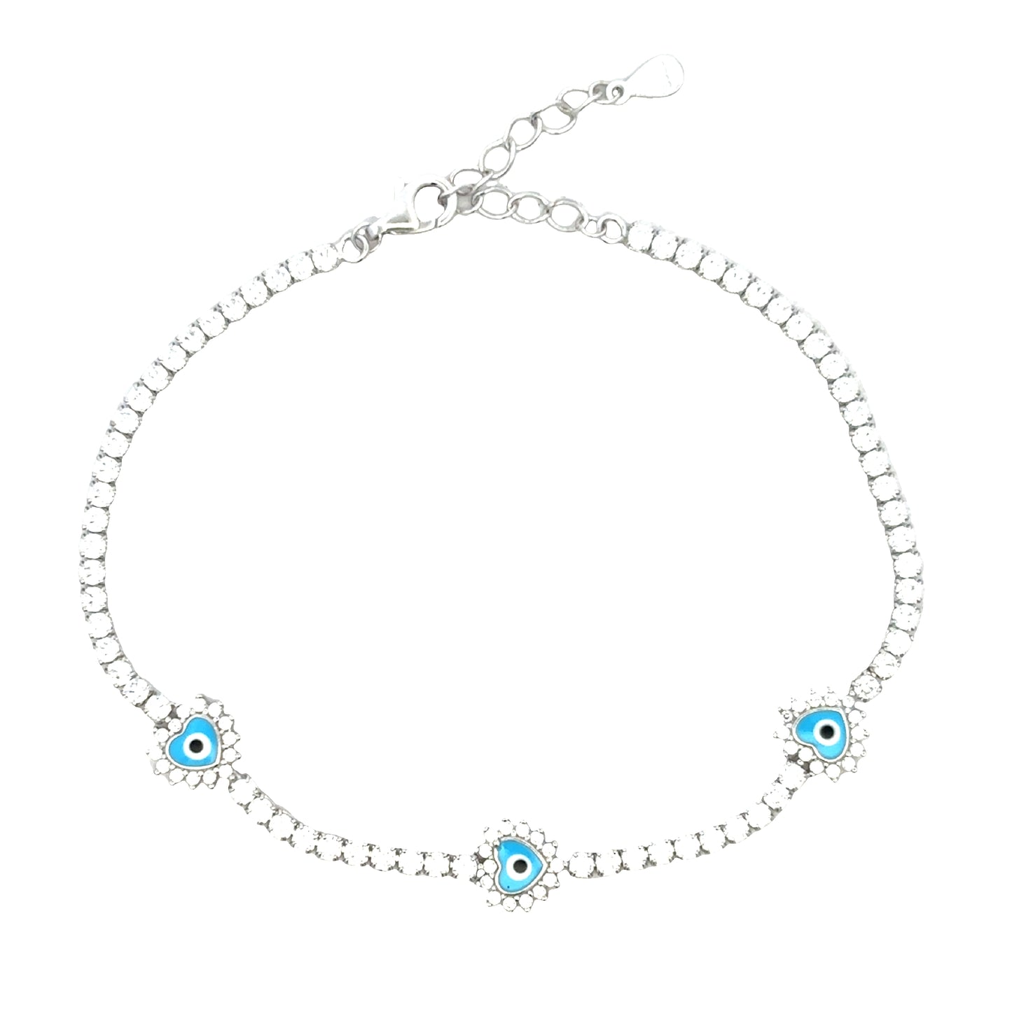 Blue Evil Eye Tennis Bracelet
